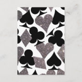 Vegas Bruiloft Zwart en Zilver Extra Info Kaart (Achterkant)