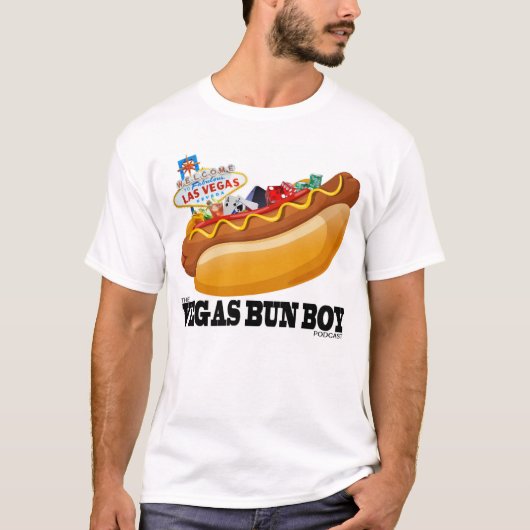 Vegas Bun Boy Hotdog Logo T-shirt (Voorkant)