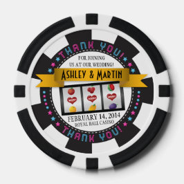 Vegas Casino Bestemming Bruiloft Dank u Favor Pokerchips