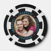 Vegas Casino Bestemming Bruiloft Dank u Favor Pokerchips (Achterkant)