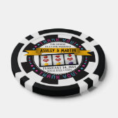 Vegas Casino Bestemming Bruiloft Dank u Favor Pokerchips (Enkel)