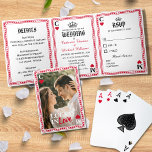 Vegas Casino Bruiloft Spelen Kaart Lucky In Love<br><div class="desc">Introductie van de perfecte bruiloft uitnodiging voor degenen die op zoek zijn naar iets unieks en speels! Onze speelkaart geïnspireerde uitnodiging is perfect voor een Las Vegas bruiloft of een casino thema bruiloft. Deze uitnodiging is ontworpen om te lijken op een klassieke speelkaart. De voorkant van de kaart is voorzien...</div>