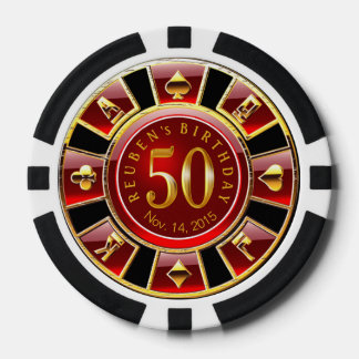 Vegas Casino Chip Rood & Zwart