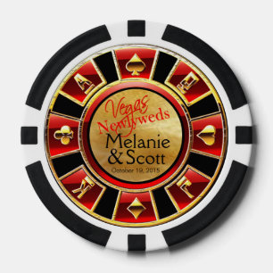 Vegas Casino Chip Rood & Zwart