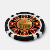 Vegas Casino Chip Rood & Zwart (Enkel)
