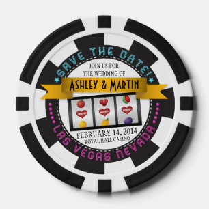 Vegas Casino Destination Wedding Save the Date Pokerchips