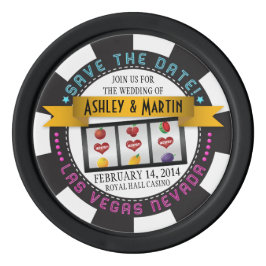 Vegas Casino Destination Wedding Save the Date Pokerchips