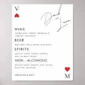 Vegas Casino Drink in liefde trouwbar teken Poster (Voorkant)