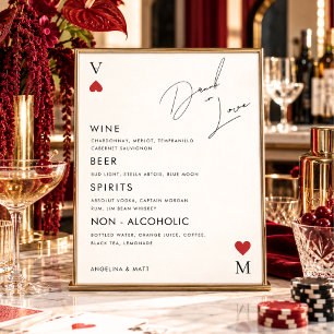 Vegas Casino Dronken in Love Trouw Bar Bord Poster