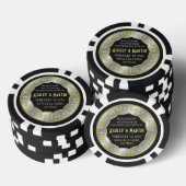 Vegas Casino Goud Zilveren Bruiloft Dank u Favor Pokerchips (Opstapeling)