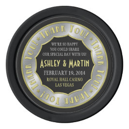 Vegas Casino Goud Zilveren Bruiloft Dank u Favor Pokerchips