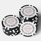 Vegas Casino Kaart Kostuums Bruiloft Dank u Favor Pokerchips (Opstapeling)