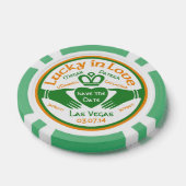 Vegas Casino Lucky in Love Bruiloft Save the Date Poker Chips (Enkel)