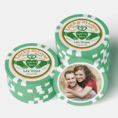 Vegas Casino Lucky in Love Bruiloft Save the Date Poker Chips (Opstapeling)