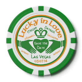 Vegas Casino Lucky in Love Bruiloft Save the Date Poker Chips