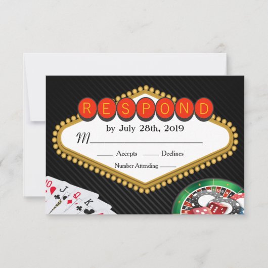 Vegas Casino Marquee RSVP (Voorkant)