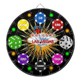 Vegas Casino Nacht Dartboard Dartbord (Voorkant)