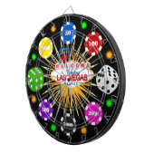 Vegas Casino Nacht Dartboard Dartbord (Voorkant Rechts)