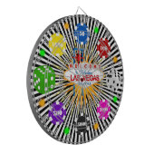 Vegas Casino Nacht Dartboard Dartbord (Voorkant Links)