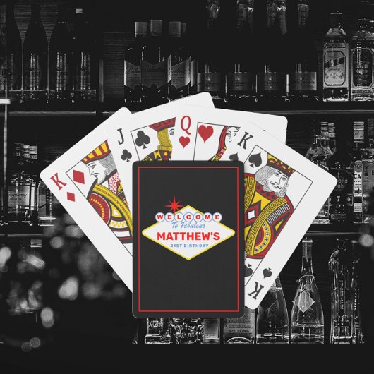 Vegas Casino Nacht Persoonlijk  Pokerkaarten