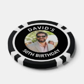 Vegas Casino Party Favor Black & White Photo Poker Chips (Enkel)