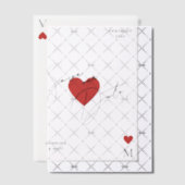Vegas Casino Playing Card Wedding Vellum Uitnodigingen (Offset (Uitnodiging))