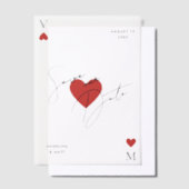 Vegas Casino Playing Card Wedding Vellum Uitnodigingen (Offset)
