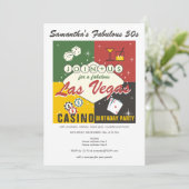 Vegas Casino Poker Night Fabulous Verjaardagsfeest Kaart (Staand voorkant)