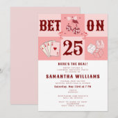 Vegas Casino Poker Retro Disco Cowgirl Verjaardag Kaart (Voorkant / Achterkant)