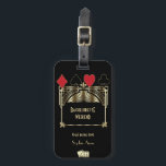 Vegas Casino Royale Art Deco Bachelorette Weekend Bagagelabel<br><div class="desc">Luxury Gold Art Deco Vegas Bachelorette Weekend Casino Royale Style-ontwerp. Het is voorzien van een faux gold Art Deco uit de jaren 20 van de twintigste eeuw,  koninklijk goud Fleur-de-lis. Het gebruik personaliseert hulpmiddel om uw info toe te voegen. Meer ideeën in mijn unieke Bachelorette Party Collectie.</div>