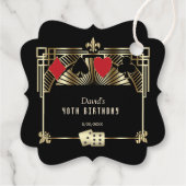 Vegas Casino Royale Great Gatsby 40ste verjaardag Bedankjes Labels (Achterkant)