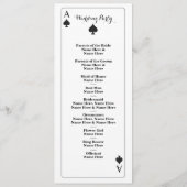 Vegas Casino Schoppen Trouwprogramma Programmakaart (Achterkant)