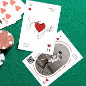 Vegas Casino Speelkaart Foto QR Code Trouwen Save The Date