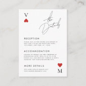 Vegas Casino Spelen Kaart Style Wedding Details (Voorkant)
