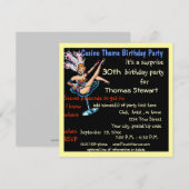 Vegas Casino Style Birthday Party Kaart (Voorkant / Achterkant)