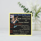 Vegas Casino Style Birthday Party Kaart (Staand voorkant)