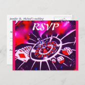 Vegas Casino Thema RSVP uitnodiging behuizingen (Voorkant / Achterkant)