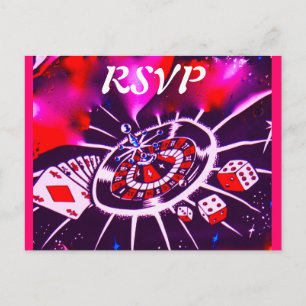 Vegas Casino Thema RSVP uitnodiging behuizingen Briefkaart
