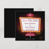 Vegas Casino Thema Save The Date Aankondiging (Voorkant / Achterkant)