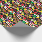 Vegas Casino Worker Slot Machine Patroon Cadeaupapier (Hoek)