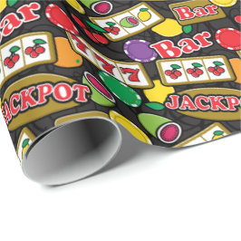 Vegas Casino Worker Slot Machine Patroon Cadeaupapier
