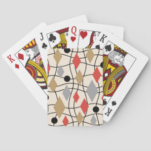 Vegas Christmas Mid Century Modern Style Pokerkaarten