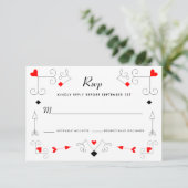 Vegas Cupido's Harten en Diamanten Wedding RSVP Au (Staand voorkant)
