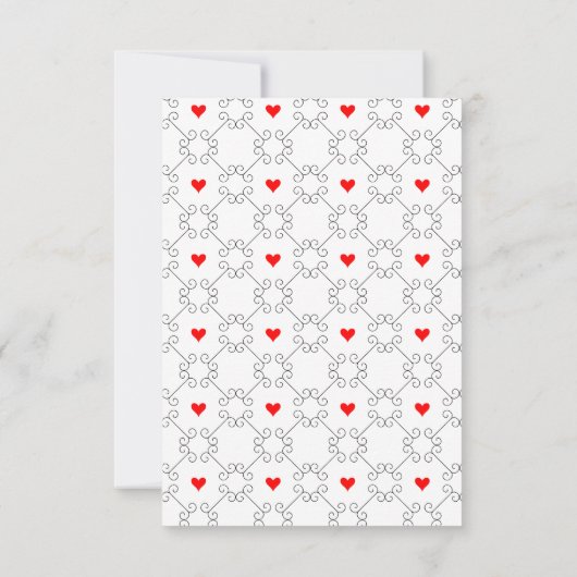Vegas Cupid's Hearts and Diamonds Wedding QR-code RSVP Kaartje (Achterkant)