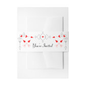 Vegas Cupid's Hearts Diamond Wedding Uitnodigingen Wikkel (Voorkant Voorbeeld)