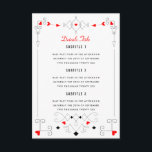 Vegas Cupid's Hearts Diamonds Wedding Details Informatiekaartje<br><div class="desc">Kaart om extra informatie zoals ontvangstgegevens of reisinformatie voor uw gasten in te delen. Kies een papierformaat</div>