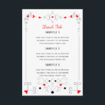 Vegas Cupid's Hearts Diamonds Wedding Details Informatiekaartje<br><div class="desc">Kaart om extra informatie zoals ontvangstgegevens of reisinformatie voor uw gasten in te delen. Kies een papierformaat</div>