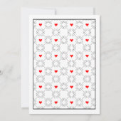 Vegas Cupid's Hearts Diamonds Wedding Invitation Kaart (Achterkant)