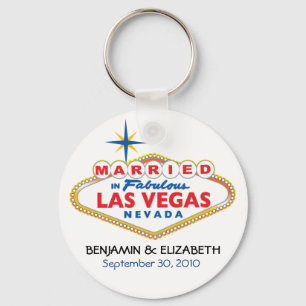 Vegas Destination Wedding Commemorative Sleutelhan Sleutelhanger