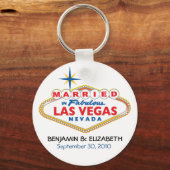 Vegas Destination Wedding Commemorative Sleutelhan Sleutelhanger (Voorkant)